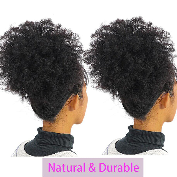 lumiere Cheveux Brésiliens Afro Bouclés 2 Faisceaux de Cheveux Humains Vierges Bundle Deal Extensions de Cheveux 