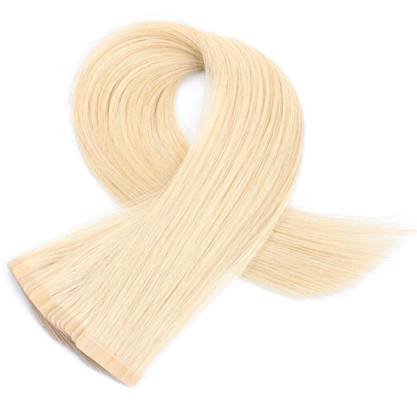 Tape In Human Hair Extensions #24 / #60 / #613 Straight Hair For Women Microlinks Brazilian 20pcs/1pack