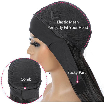 Perucas de cabelo humano Highlight #4/27 &amp; #4/30 Color Wave Headband 