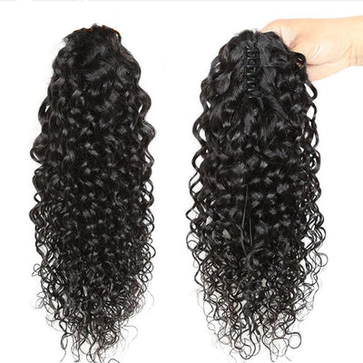 Kinky Curly Claw Ponytail Human Hair Extensions For Women