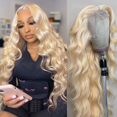 613 Blonde Body Wave 4x4 closure & 13X4 HD Lace Front Wigs Human Hair