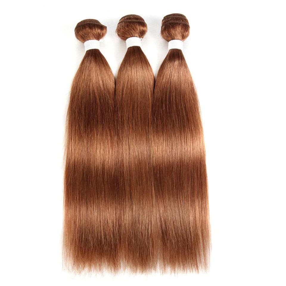 lumiere Color #30 Straight Hair 3 Bundles 100% Virgin Human Hair Extension - Lumiere hair