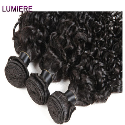 lumiere Peruvian Water Wave Virgin Hair 3 Bundles Human Hair Extension 8-40 inches - Lumiere hair