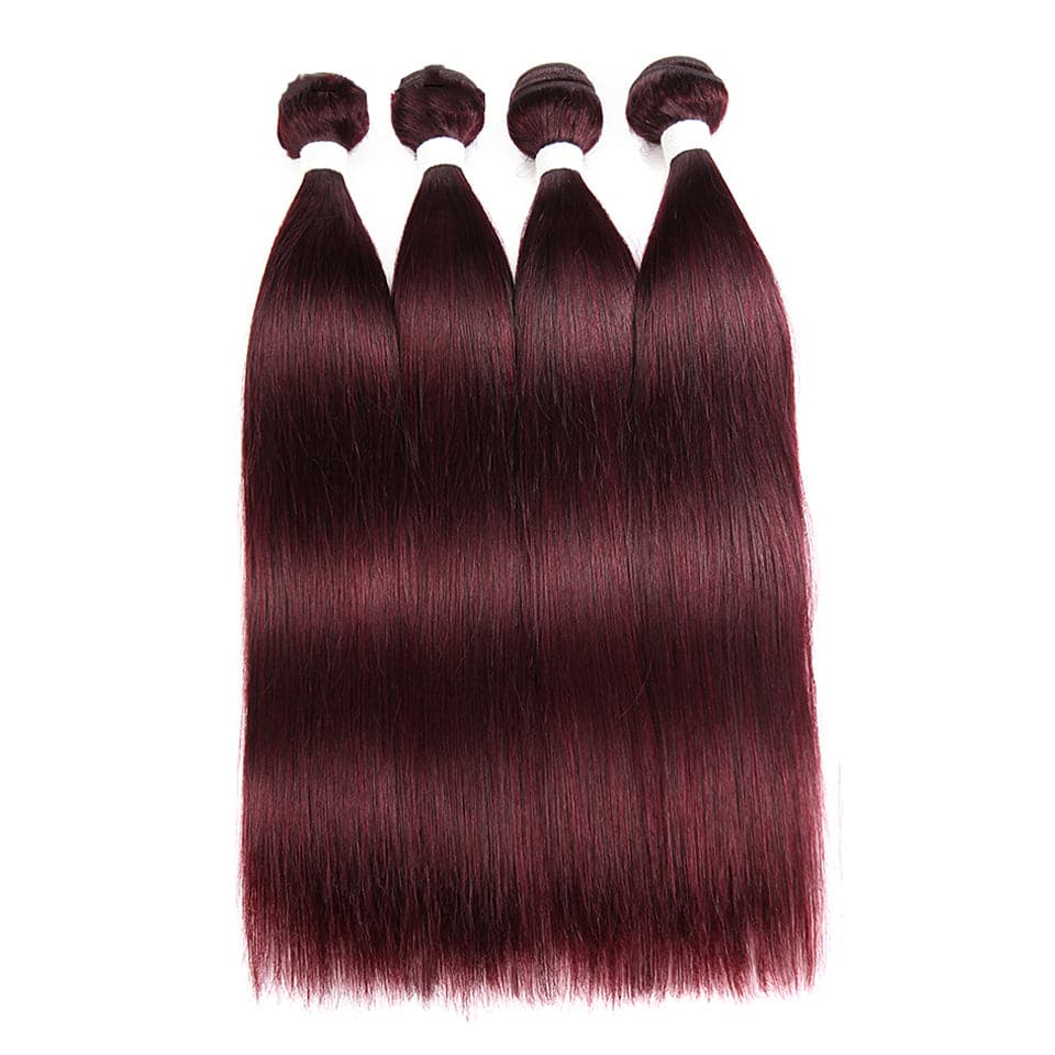 lumiere Color 99j Straight 4 Bundles 100% Extension de cheveux humains vierges 