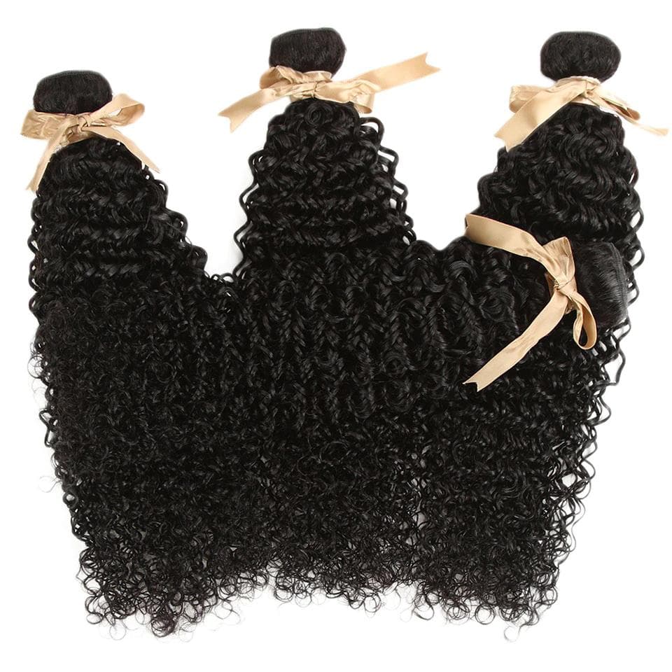 Malaysian kinky Curly Hair 4 Bundles with Closure PrePlucked Hairline Human Hair Extensions with 4x4 Lace Closure