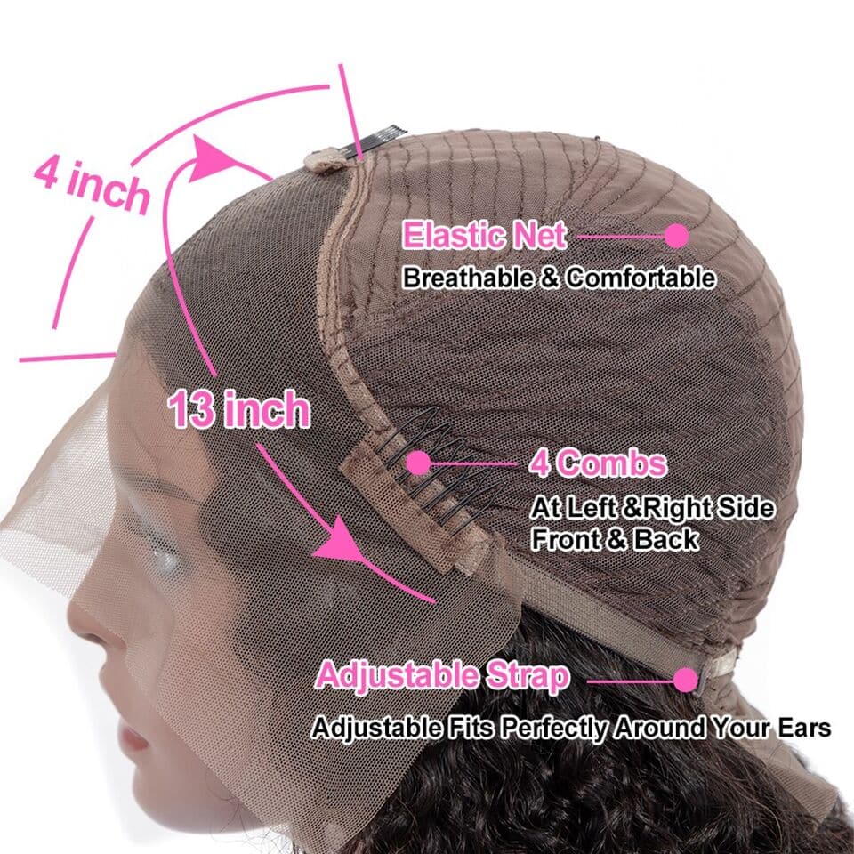 Cheveux humains 4X4/13X4/13x1x4 T part/Lace Front Wig #750 Couleur Body Wave Wig 150% 