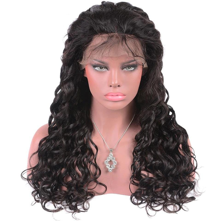 13x1x6 Lace T Part Loose Deep Wave Lace Closure Human Hair Wigs With Baby Hair