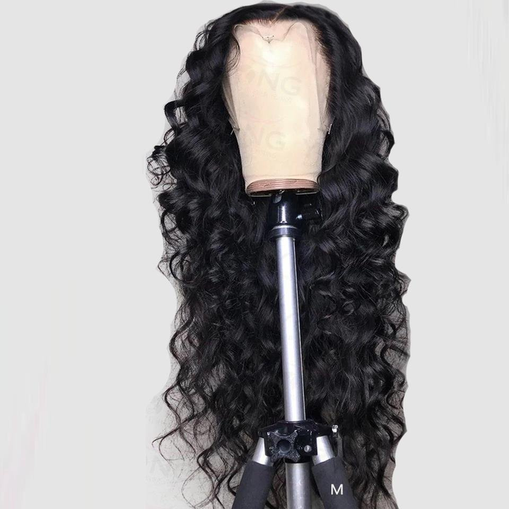 13x1x6 Lace T Part Loose Deep Wave Lace Closure Human Hair Wigs With Baby Hair