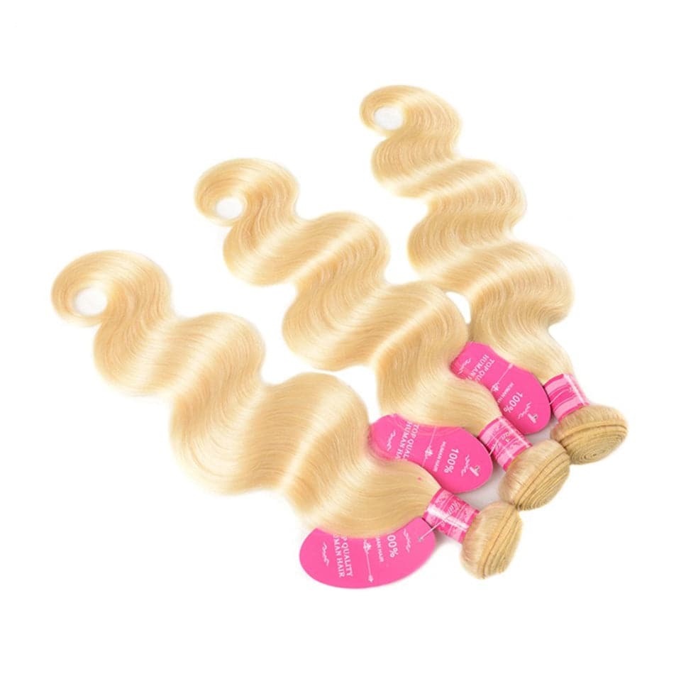 lumiere one Piece Blonde Color 613 Body Wave Virgin Human Hair Extension - Lumiere hair