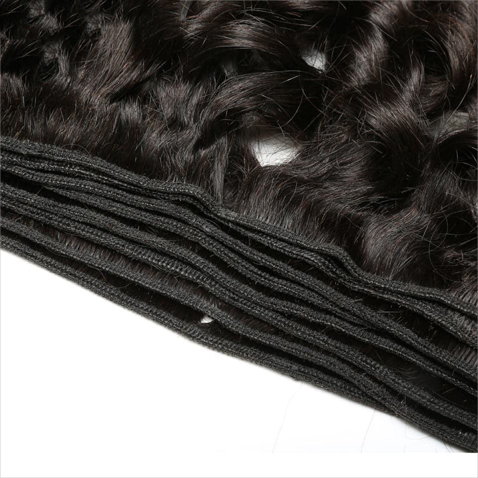 Bouncy Curly 4 Bundles with 4x4 Lace Closure Indian Virgin Hair Extensions