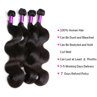 4 Bundles Brazilian Body Wave Virgin Human Hair Extension 8-40 inches - Lumiere hair