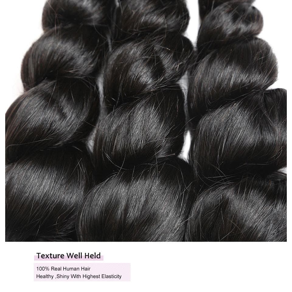 3 Bundles Loose Wave Malaysian Virgin Human Hair Extension 8-40 inches - Lumiere hair