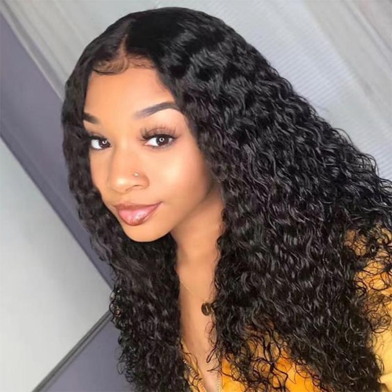 lumiere Malaysian 3 bundles with 13X4 lace frontal water wave Virgin Human Hair Extension - Lumiere hair