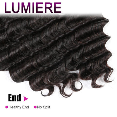 Loose Deep Wave Peruvian Hair 3 Bundles with 4x4 Closure / 13x4 Frontal  100% Human Hair extension