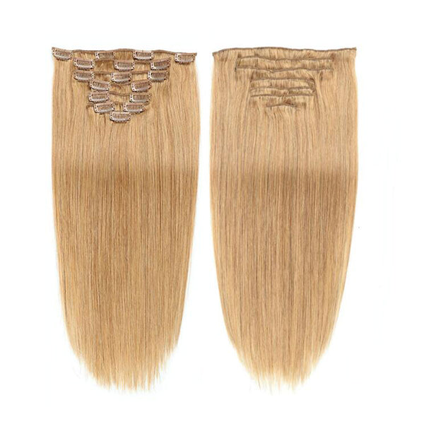 #16 Straight Hair Clip In Human Hair Extensions 7 Pieces/Set 120G