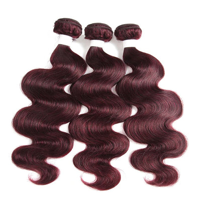 lumiere Color 99j body wave 4 Bundles With 13x4 Lace Frontal Pre Colored Ear To Ear