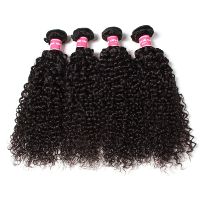 lumiere Hair Peruvian Kinky Curly 4 Bundles Virgin Human Hair Extensions 8-40 inches