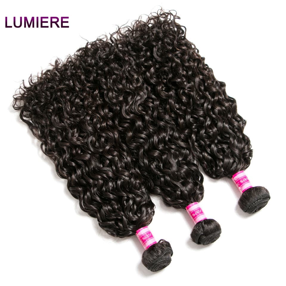 lumiere Malaysian Water Wave Virgin Hair 3 Bundles Human Hair Extension 8-40 inches - Lumiere hair