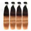 lumiere 4 Bundles Ombre 1b/4/27 Color Straight Virgin Human Hair Extension