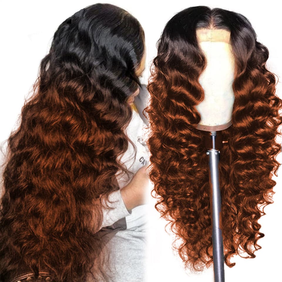 Short Curly Bob Human Hair Wigs for Women Loose Deep Wave Brazilian Hair  Wigs 13X6X1 Natural Black Pixie Cut Lace Front Wigs