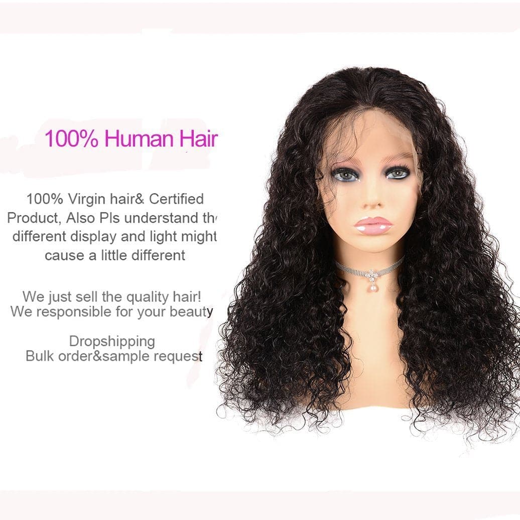 Water Wave Lace Front Human Hair Wigs With Baby Hair Pre Plucked Natural Hairline lumiere hair