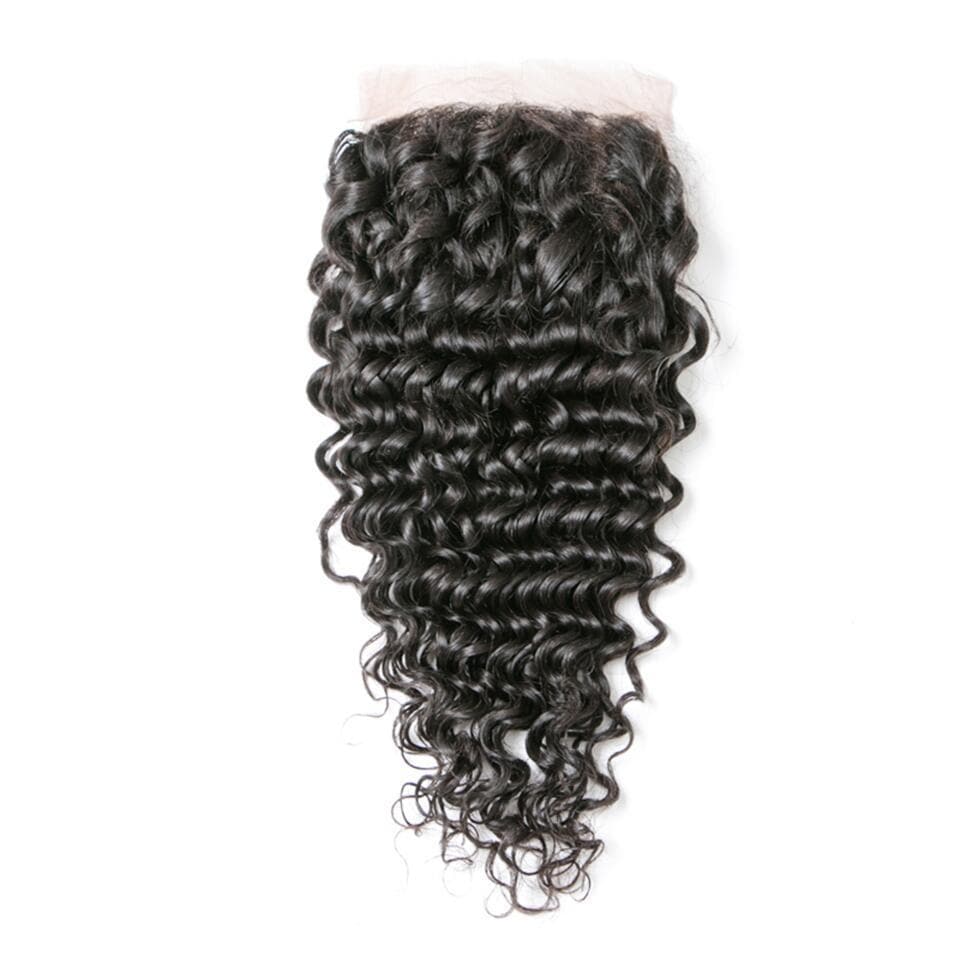 lumiere Hair Indian Deep Wave Virgin Hair 4 Bundles with 4X4 Lace Closure Human Hair Free Shipping - lumiere Hair