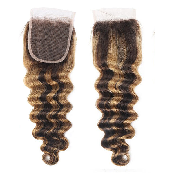 Highlight P4/27 Loose Deep Wave 4x4 Lace Closure