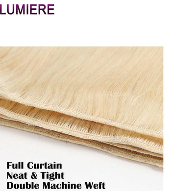 lumiere 1 Piece Blonde Color 613 Straight Virgin Human Hair Extension