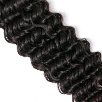 lumiere Hair Indian Deep Wave Virgin Hair 3 Bundles Human Hair Extension 8-40 inches