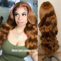 Pumpkin Color 13x4/4x4/Lace Frontal Body Wave Human Hair Wigs