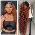 Lumiere 1B/33 Ombre Deep Wave 4x4/5x5/13x4 Lace Closure/Frontal 150%/180% Density Wigs For Women Pre Plucked