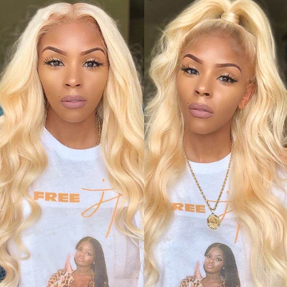 613 Blonde Body Wave 13x4 HD Lace Front Wigs transparent lace with baby hair - Lumiere hair