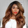 Lumiere 1B/30 Ombre Kinky Straight 4x4/5x5/13x4 Lace Closure/Frontal 150%/180% Density Wigs For Women Pre Plucked