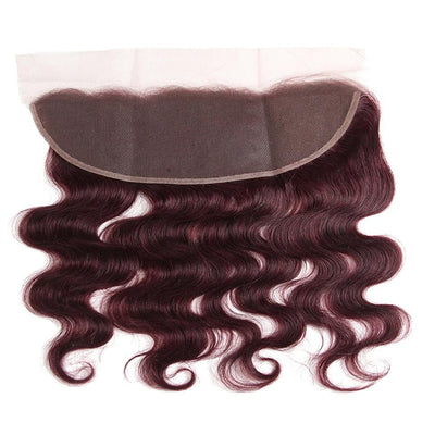 lumiere color 99j body wave one piece 13x4 Lace Frontal Pre Colored Ear To Ear