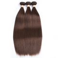 lumiere Color #4 Brown Straight Hair 3 Bundles 100% Virgin Human Hair Extension (no code need)