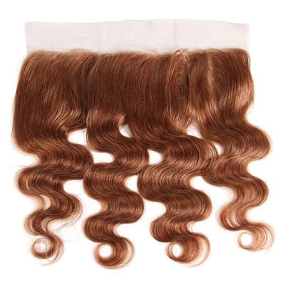 lumiere Color #30 body wave 4 Bundles With 13x4 Lace Frontal Pre Colored Ear To Ear - Lumiere hair