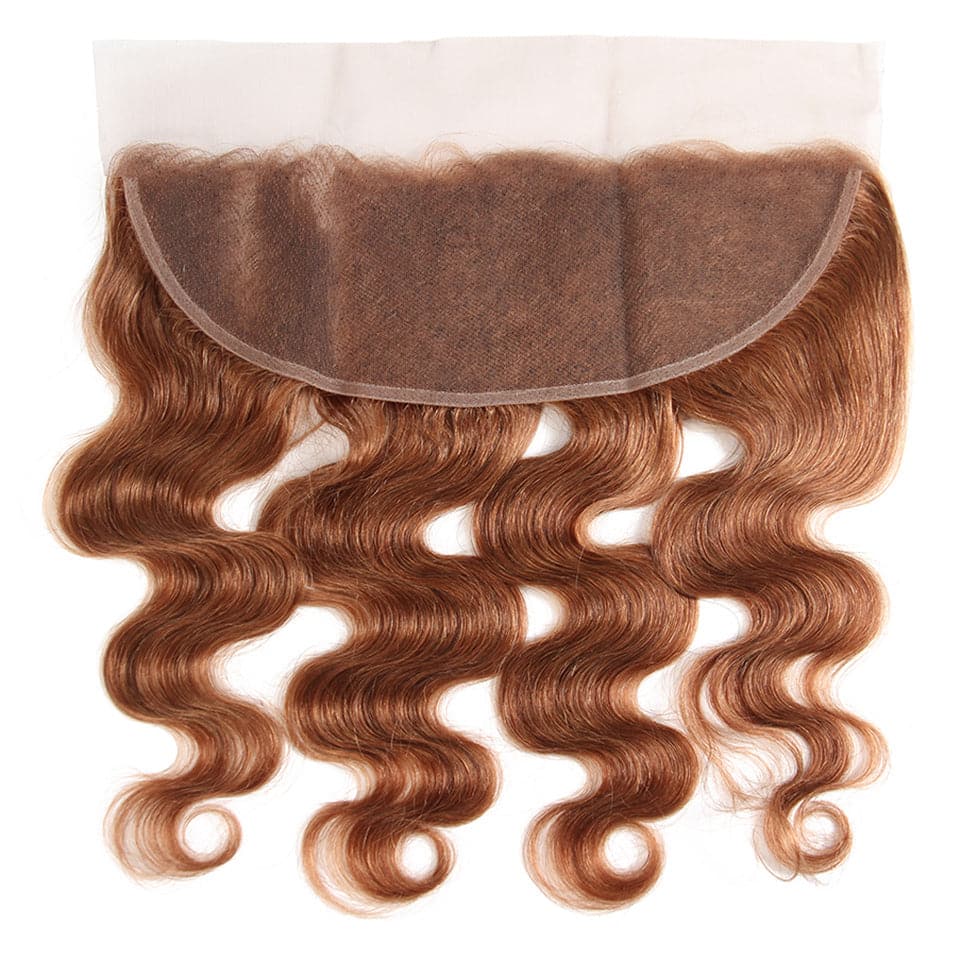 lumiere color #30 body wave 3 Bundles With 13x4 Lace Frontal Pre Colored Ear To Ear