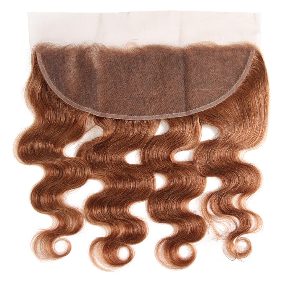 lumiere Color #30 body wave 4 Bundles With 13x4 Lace Frontal Pre Colored Ear To Ear - Lumiere hair