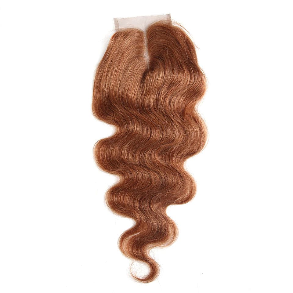 lumiere color #30 body wave 4 Bundles With 4x4 Lace Closure Pre Colored human hair - Lumiere hair