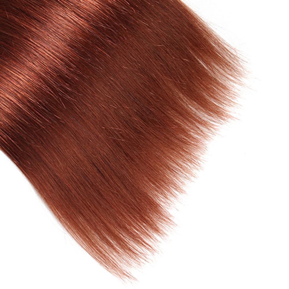 lumiere color #33 straight hair 3 Bundles With 13x4 Lace Frontal Pre Colored Ear To Ear