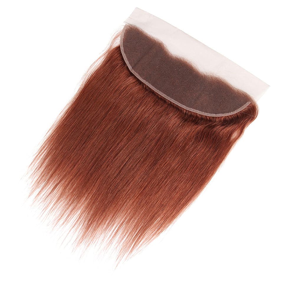 lumiere color #33 straight hair 3 Bundles With 13x4 Lace Frontal Pre Colored Ear To Ear