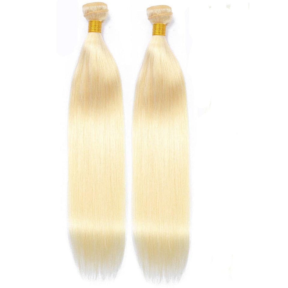 lumiere hair 613 Blonde Color 2 bundles Straight Virgin Human Hair - Lumiere hair