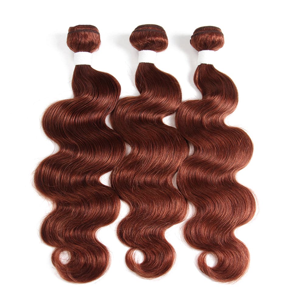 lumiere cor #33 onda corporal 3 pacotes 100% extensão de cabelo humano virgem 