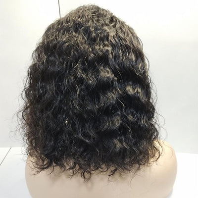 Water Wave Bob Human Hair Wigs for Black Women 13x4 Lace Front Pre Plucked - Lumiere hair