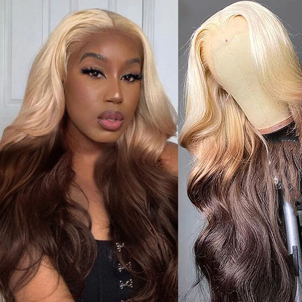 Brazilian Body Wave 613 Blonde Brown Ombre 4x4/13x4 Lace Human Hair Wigs
