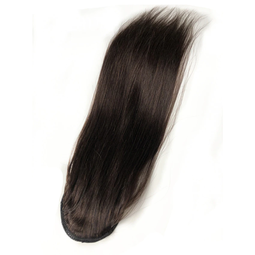 Extensão de cabelo humano brasileiro nº 2/cor nº 4 com cordão reto rabo de cavalo 