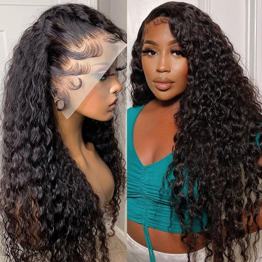Water Wave Pre-Plucked Realistic Glueless Human Hair Full Lace human hair Wigs
