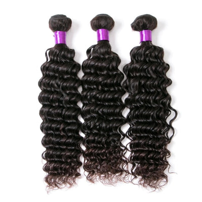 lumiere Malaysian Deep Wave Virgin Hair 3 Bundles  Human Hair Extension 8-40 inches - Lumiere hair