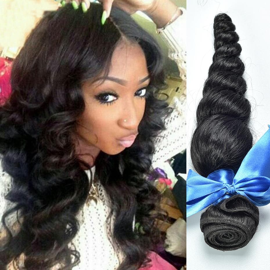 3 Bundles Loose Wave Peruvian Virgin Human Hair Extension 8-40 inches - Lumiere hair