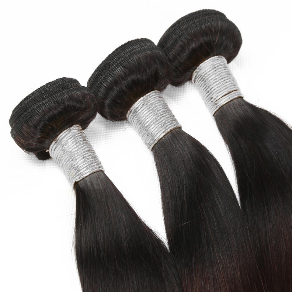 lumiere 3 Bundles Ombre 1b/4/27  Color Straight Virgin Human Hair Extension - Lumiere hair